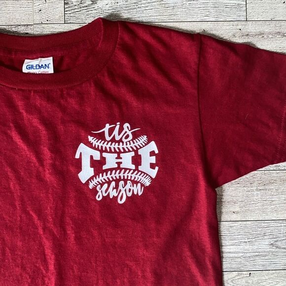 Tis’ The Season, Cherry Red, Unisex Kids, Custom Baseball Tee - Picture 4 of 10